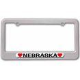 thumbnail image 1 of Nebraska Love with Hearts License Plate Tag Frame, Multiple Colors, 1 of 1