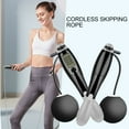 thumbnail image 2 of 1 Pair Big Ball Jump Rope LCD Screen Four Modes Non-Slip Handle Exercise Fitness Equipment Free Adjustable Smart Electronic Cordless Jump Rope for Adult Kids-Black Gray, 2 of 7