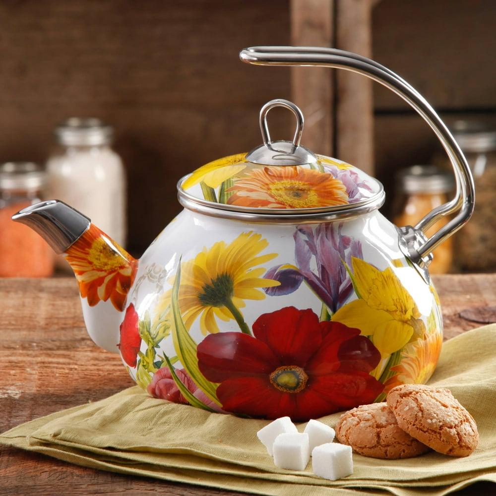 The Pioneer Woman 2 3 Quart Flower Garden Tea Kettle