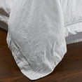 thumbnail image 2 of 100% Linen Solid Embroidery Border Duvet Cover Set (King,White), 2 of 4