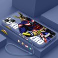 thumbnail image 3 of Funda de teléfono de Anime My Hero Academia para Apple iPhone, 15, 14, 13, 12, 11 Pro Max Plus, 8, 7, SE, funda líquida con Capa de cuerda izquierda, 3 of 5