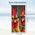 thumbnail image 5 of ARISTURING Chickens Glasses Bow Tie Quick Dry Bath Towel Ultra-Fine Fiber Beach Towel 27.5x55in, 5 of 7