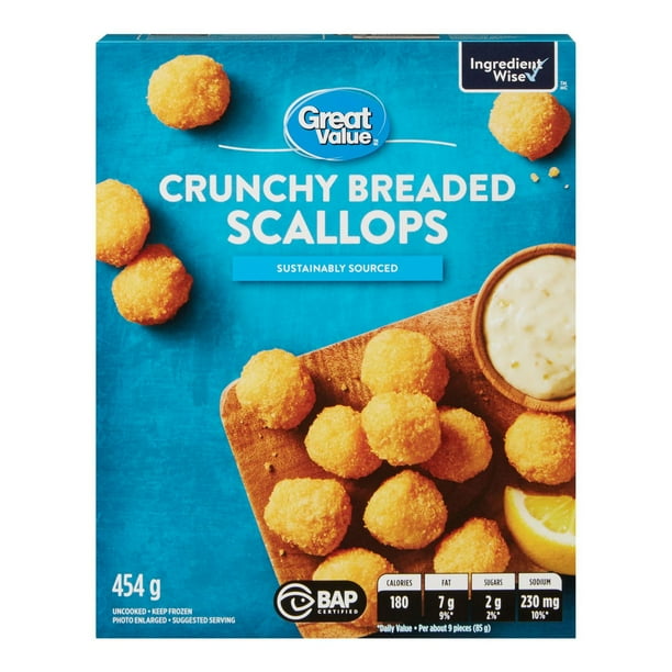 Great Value Crunchy Breaded Scallops, 454 g Walmart.ca