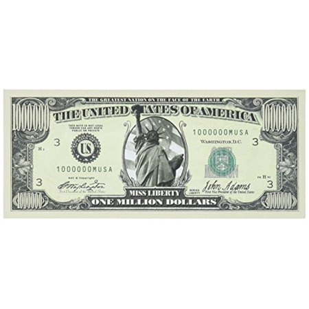Set Of 100 Traditional Million Dollar Bills Very Realistic Looking Same Size As Real Money Fun Gift By American Art Classics Walmart Canada