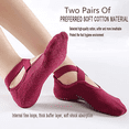 thumbnail image 2 of Professional Thick Yoga Socks for Women Non-Slip Grips & Straps, Ideal for Pilates, Ballet, Dance, Barefoot Workout, 2 of 6