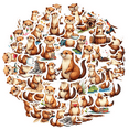 thumbnail image 2 of cartoon Otters Theme Stickers, Waterproof Otters Theme Sticker for Water Bottle Laptop Phone Cases Planner Skateboard Luggage Helmet Party Favor Decor, Ideal for Adults Teens Teacher Rewards, 2 of 9