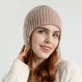 thumbnail image 5 of ZSQDM Men and Women Outdoor Warm Hat In Winter Border Thickened Knitting Hat Cold Proof Earmuff Cap Women beanie Hat with Fans Solar Power Bomber Hats Plastic Bottles with Caps, 5 of 5