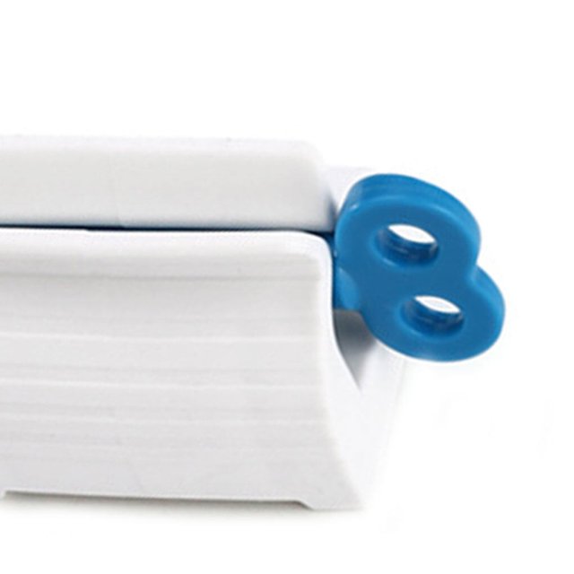 Baohd Toothpaste Squeezer Universal Rolling Tube Dispenser Accessory Squeezing Extractor Dispensing Holder Household Kitchen Bathroom Blue