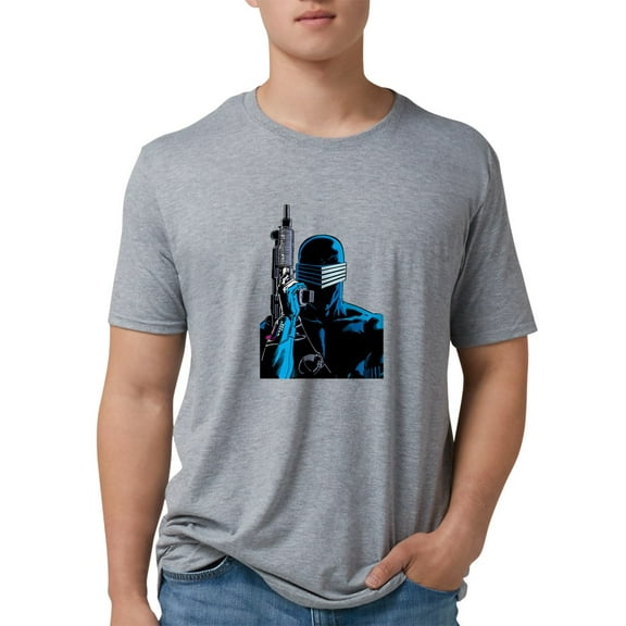 CafePress - G.I. Joe Snake Eyes With Gun Men's Deluxe T Shirt - Mens Tri-blend T-Shirt