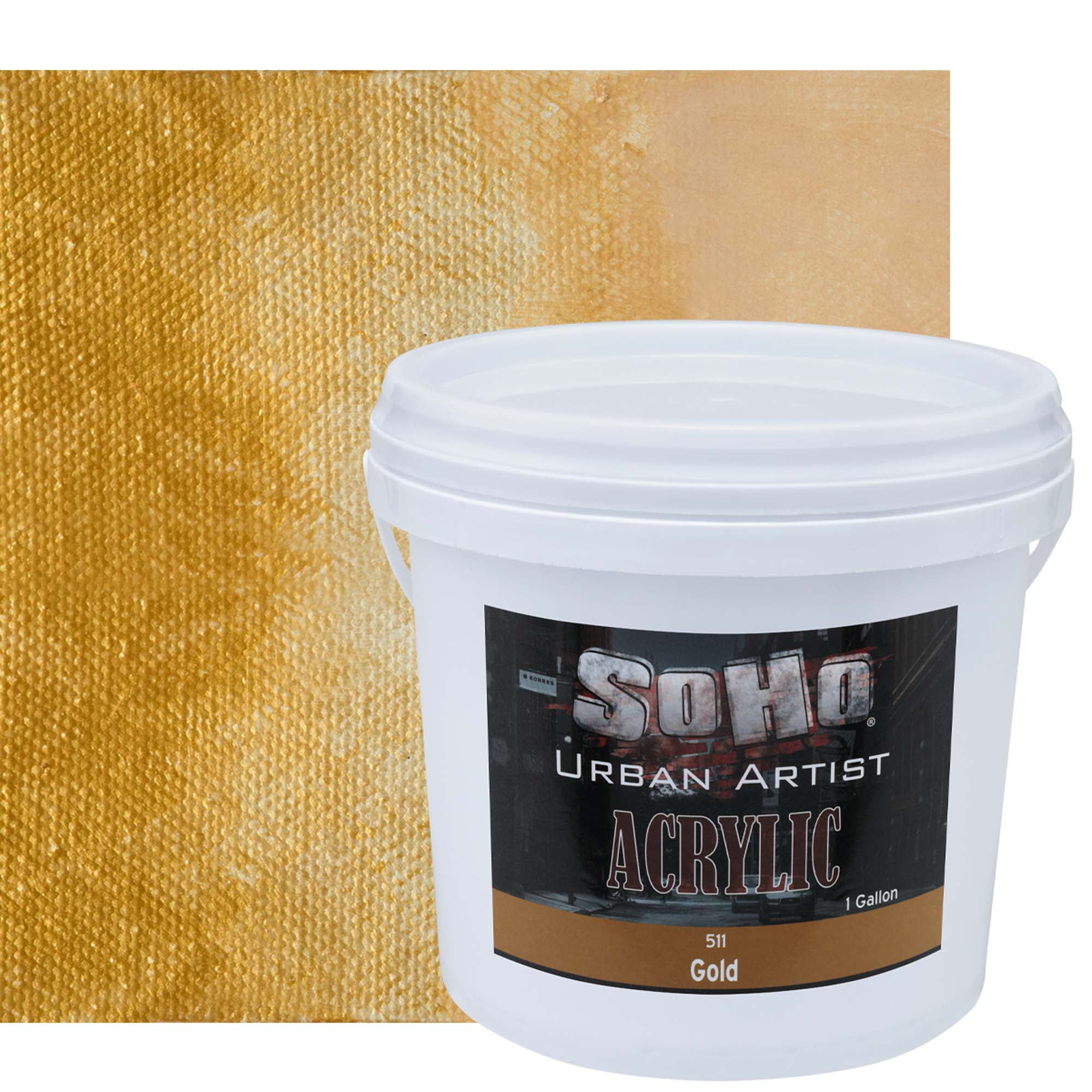 Soho Urban Artist Heavy Body Acrylic Paint, Metallic Gold - 1 Gallon, - Acrylic Paint Set for Artists, Thick & Creamy, Excellent Coverage, Permanent Water-Resistant Film