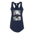 thumbnail image 2 of Wild Bobby, Marilyn Savage Bandana, Streetwear, Ladies Racerback Tank Top, Navy, Large, 2 of 4