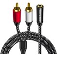 thumbnail image 2 of Cable adaptador de audio Yeung Qee de 3,5 mm hembra a 2 RCA macho de 5 m, 2 of 6