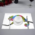 thumbnail image 2 of MKHERT Cute Colorful Chameleon Animal Placemats Table Mats for Dining Room Kitchen Table Decoration 12x18 inch,Set of 4, 2 of 4