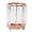 Rose Gold Round, variant on Crystal Makeup Brush Cylinder, Multi Functional Container Desktop Storage Barrel for Pencil Pen Jewelry Perfumes Bedroom Bathroom ,
