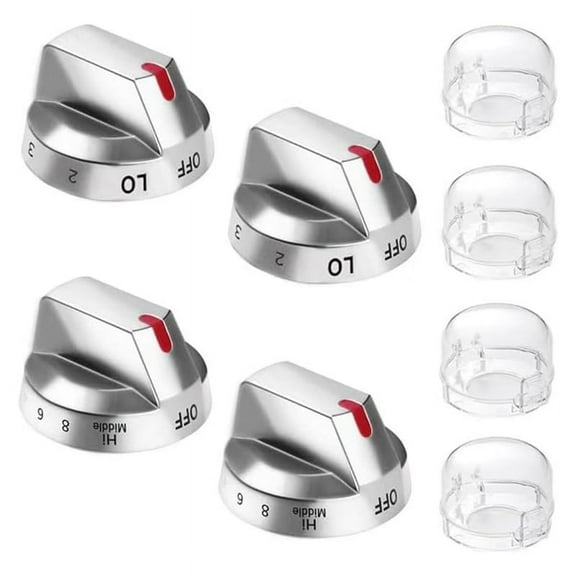 Electric Stove Knob Replacement - DG94-03500V DG94-03500W (4PCS  4 Gas Protectors)