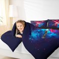 thumbnail image 4 of jejeloiu Gradient Light Bedding Comforter Set,Abstract Lightning Twin Comforter Sets,Red Black Blue Bedding Set For Boys Kids,Microfiber Bedroom Decor Reversible,2-Piece, 4 of 8