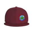 thumbnail image 3 of DouZhe Flat Brim Cap Snapback Hat, Cartoon Fishing Frog Prints Adjustable Red Adult Baseball Cap, 3 of 6