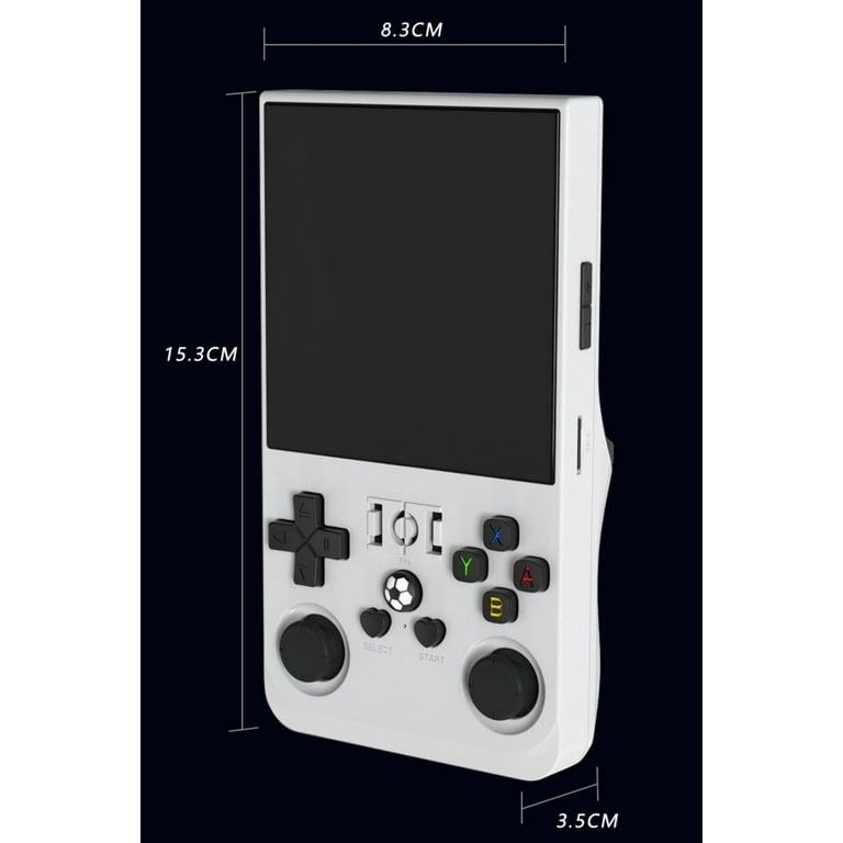 R36MAX Retro Handheld Game Console - 4" IPS Screen, 64GB Preloaded Games, 4000mAh Battery, Supports 30+ Emulators (White)