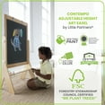 thumbnail image 4 of Little Partners Contempo Art Toddler Easel - Adjustable Height Two-Sided Paint Station for Kids with Chalk Board, Magnetic Dry Erase Board, Paper Holder, Paint Containers - Natural, 4 of 10