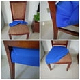 thumbnail image 3 of Funda elástica extraíble para silla de comedor estándar, con hebilla. Azul, 3 of 9