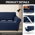 thumbnail image 4 of TOPCHANCES 100% Waterproof Sofa Cover, Stretch Slipcover for L Shaped Sectional, Leakproof Couch Protector for Kids Dogs Cats Pets (2-Seater Sofa Cover, Navy Blue), 4 of 10