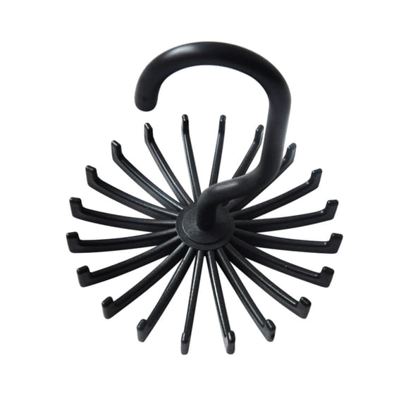 OAVQHLG3B Rotating Tie Rack Adjustable Tie Hanger Holds 20 Neck Ties Tie Organizer for Men for Closet Rotating Hook Holder Belts Scarves Hanger