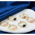 thumbnail image 2 of Freshwater Pearl Rings VintageEdition Fashion Ornament Womens Retro Design Elegant Durable Jewellery Accessory, 2 of 6
