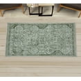 thumbnail image 1 of Vintage Area Rug with Non-Slip Backing, Classic Themed Oriental Style Royal Ornaments Boho Curly and Leafy Details Art, Quality Carpet for Bedroom and Dorm Room, 2.6' x 5', Pastel Green, by Ambesonne, 1 of 3