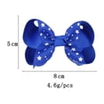 thumbnail image 4 of Lovskoo Toddler Boys Girls Independence Day Hair Clips Hair Bows Children Bow Bound Clip Baby Accessories Products Blue, 4 of 5