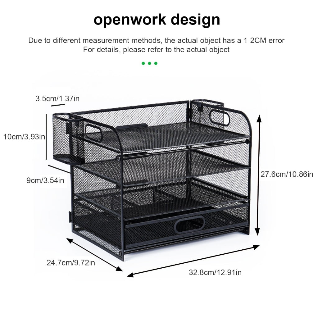 Multifunction File Letter Tray Organizers Space Saving Office Desk Organizers