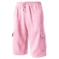 thumbnail image 1 of Hat and Beyond Men's Basic Casual Comfort Fleece Cargo Sweat Shorts with Drawstring, 1 of 5