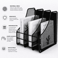 thumbnail image 4 of Revistero Triple Organizador De Escritorio Malla Metalica, 4 of 4