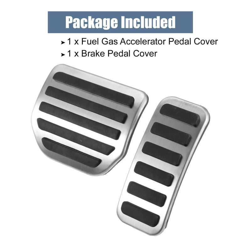 Unique Bargains 2pcs Brake Pedal Pad Gas Accelerator Pedal Cover