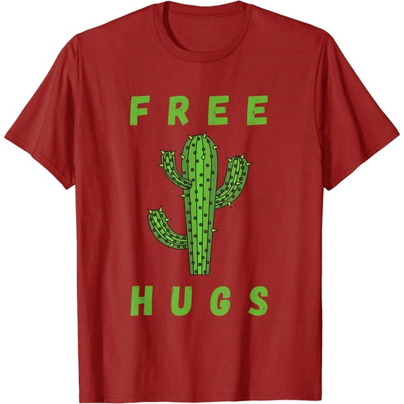 Funny Desert Cactus Plant Tree Lover Free Hugs Sarcastic T-Shirt