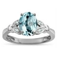 thumbnail image 2 of Star K � Oval 8x6 Genuine Sky Blue Topaz Marquee Design Engagement Promise Ring, 2 of 9