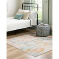 thumbnail image 3 of Rugs.com Lotus Collection Rug – 6' Square Multi Low Rug Perfect For Living Rooms, Kitchens, Entryways, 3 of 8
