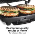 thumbnail image 5 of Panini Press Nonstick Indoor Grill: 1500W Metal Kitchen Grill & Toaster, Hand Wash, 5 of 7