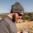 thumbnail image 5 of Unisex - Merino Wool - Lightweight Ridge Cuff Beanie - One Size - Charcoal Gray, 5 of 5