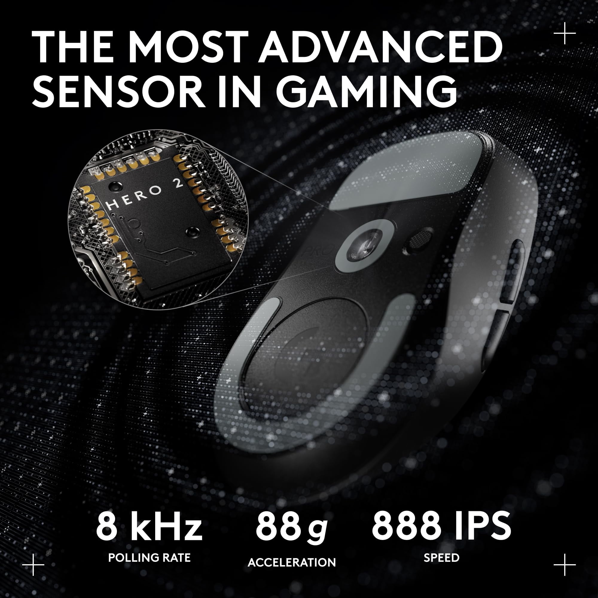 Logitech PRO X SUPERLIGHT 2 DEX Wireless Gaming Mouse, Lightweight 60g Pro-grade Right-handed Mouse with 44L DPI Sensor and Up to 8k Hz Polling for PC/Mac