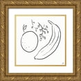 thumbnail image 1 of Lee, Judson 12x12 Gold Ornate Wood Framed with Double Matting Museum Art Print Titled - Orange-Banana and Berries, 1 of 4