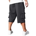thumbnail image 6 of IAJDKMEK Men's Lightweight Breathable Loose Shorts - Stretch Elastic Waist Gym Shorts, Running Shorts for Men, Casual Sports Shorts,Dark Gray 4XL, 6 of 6