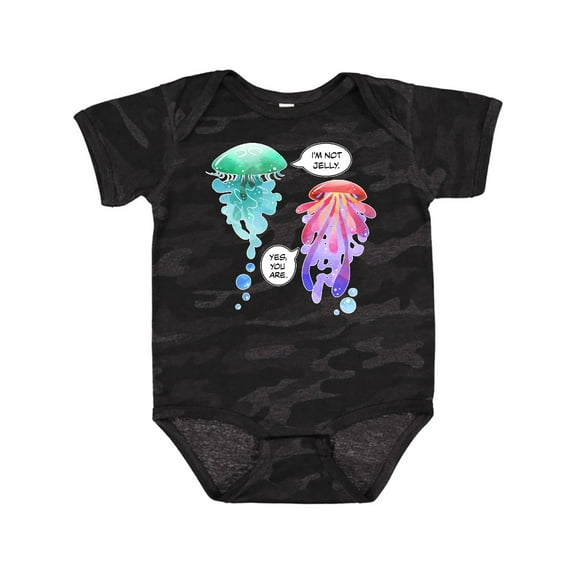 Inktastic Funny I'm Not Jelly Jellyfish in Blue and Pink Boys or Girls Baby Bodysuit