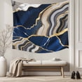 thumbnail image 5 of Blue Marble Small Tapestry for Bedroom Wall Hanging Tapestry, Grey Gold Texture Vintage Farmhouse Art Ceiling Backdrop Tapestries Poster Blanket Wall Decor for Teens Room Living Room Dorm 23" x 28", 5 of 8