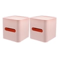thumbnail image 3 of 2 cajas de pañuelos rectangulares con tapa, soporte multifunción para pañuelos faciales, dispensador de pañuelos faciales, soporte para toallas de papel, 3 of 8