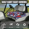 thumbnail image 2 of Binienty Blue and Red Golf Cart Seat Towel Covers Non-slip Breathable Ezgo Golf Cart Seat Covers Towel/Blanket for Club Car DS Precedent. Easy to Install, 2 of 7