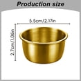 thumbnail image 4 of 1 Pc Small Sauce Cups Stainless Steel Sauce Dishes Mini Individual Saucers Bowl Round Seasoning Dishes Sushi Dipping Bowl Appetizer Plates, 2.17x1.06 Inch, Gold 40ml, 4 of 9