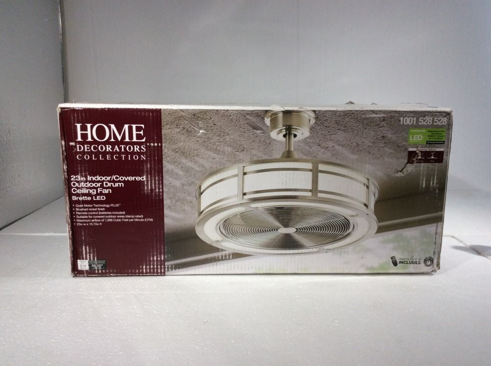Home Decorators Collection Brette 23 In Led Indoor Outdoor Brushed Nickel Ceiling Fan With Light Kit Remote Control New Open Box Com Light Kit With Remote Control, Brette 23 In Led Indoor Outdoor Espresso Bronze Ceiling Fan