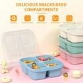 Bento Lunch Box, Reusable Bento Boxes Kids with 4 Compartments & Fork