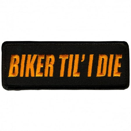 - BIKER TIL I DIE, Iron-On / Saw-On Rayon PATCH - 4
