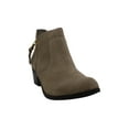 thumbnail image 2 of SOLE BOUND Womens Beige Zipper Accent Uriel Round Toe Block Heel Zip-Up Leather Booties 7 M, 2 of 5